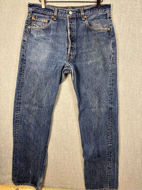 Levi's 501 Straight Leg Jeans Blue Waist 34